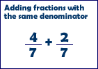 Fractions w. same denominators